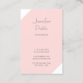 Trendy Blush Pink Creative Monogram Clean Luxury Visitekaartje (Achterkant)