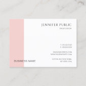 Trendy Blush Pink Elegant Company Modern Simple Visitekaartje (Achterkant)