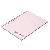 Trendy Blush Pink gepersonaliseerde naam Notitieboek (Linkerzijde)