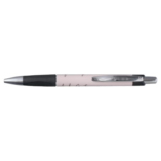 Trendy Blush Pink gepersonaliseerde naam Pen (Achterkant)