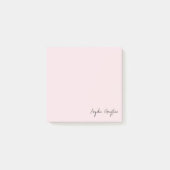 Trendy Blush Pink gepersonaliseerde naam Post-it® Notes (Voorkant)