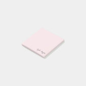 Trendy Blush Pink gepersonaliseerde naam Post-it® Notes (Schuin)