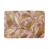 Trendy Blush Pink Gold Boho Leaves Collectie Badmat (Voorkant)