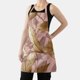 Trendy Blush Pink Gold Boho Leaves Collectie Schort