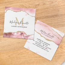 Trendy Blush Pink Gold Glitter Agate Monogram