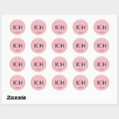 Trendy Blush PINK Gold Wedding Monogram zegels (Vel)
