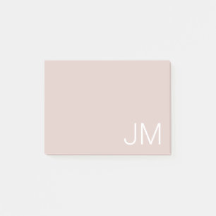 Trendy Blush Pink Oversize Monogrammen Initialen Post-it® Notes