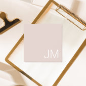 Trendy Blush Pink Oversize Monogrammen Initialen Post-it® Notes