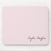 Trendy Blush Pink Personalized Name Muismat (Voorkant)