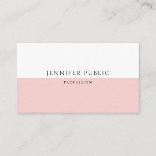 Trendy Blush Pink Professional Modern Sjabloon Visitekaartje