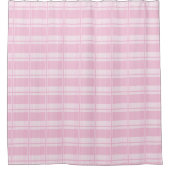 Trendy Blush Pink Shower Curtain Cozy Plaid Vibes Douchegordijn (Voorkant)