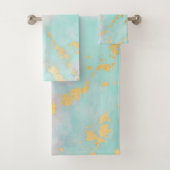 Trendy Blush Pink Soft Mint Gold Luxury Collection Bad Handdoek (Insitu)