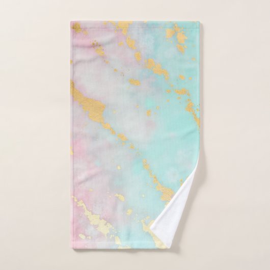 Trendy Blush Pink Soft Mint Gold Luxury Collection Bad Handdoek (Handdoek)