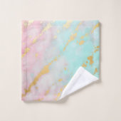 Trendy Blush Pink Soft Mint Gold Luxury Collection Bad Handdoek (Wasdoekje)