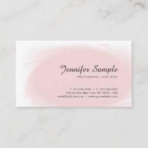 Trendy Blush Pink Sophisticated Luxury Plain Visitekaartje