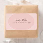Trendy Blush Pink White Elegant Moderne Script Etiket (Insitu)