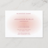 Trendy Blush Pink White Modern Monogram Sjabloon Visitekaartje (Achterkant)