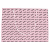 Trendy Blush Roze 30ste verjaardag naam Groot Cadeauzakje (Achterkant)