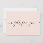 Trendy blush roze cadeaubon (Voorkant)