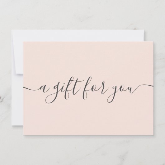 Trendy blush roze cadeaubon (Voorkant)