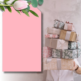 Trendy Blush Roze Effen Kleur | Klassiek Elegant Cadeaulabel