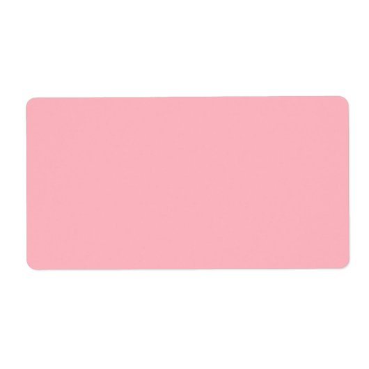 Trendy Blush Roze Effen Kleur | Klassiek Elegant Etiket (Voorkant)