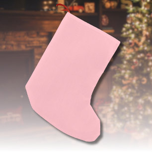 Trendy Blush Roze Effen Kleur   Klassiek Elegant Kleine Kerstsok