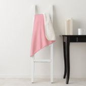 Trendy Blush Roze Effen Kleur | Klassiek Elegant Sherpa Deken (In situ)