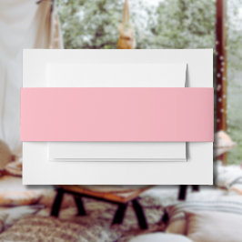 Trendy Blush Roze Effen Kleur | Klassiek Elegant Uitnodigingen Wikkel