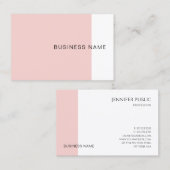 Trendy Blush Roze Elegant modern, minimalistisch d Visitekaartje (Voorkant / Achterkant)