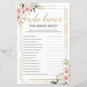 Trendy blush roze floral die de beste bruid kent