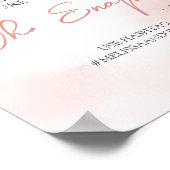 Trendy blush roze floral gold boho oh snap sign poster (Hoek)