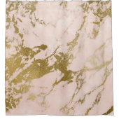 Trendy Blush Roze Goud Marmer Douchegordijn (Voorkant)