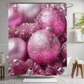 Trendy Blush Roze Kerstbal Douchegordijn
