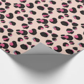 Trendy Blush roze leopard print dierlijk oerwoud Cadeaupapier (Hoek)