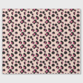 Trendy Blush roze leopard print dierlijk oerwoud Cadeaupapier (Vlak)
