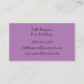 Trendy Blush Roze Marmeren Haar Stylist Visitekaartje (Achterkant)