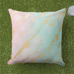 Trendy Blush Roze Mint Goud Luxe Collectie Buitenkussen