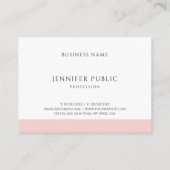 Trendy Blush Roze Moderne Sjabloon Elegant Visitekaartje (Achterkant)