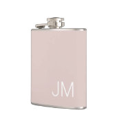 Trendy Blush Roze Oversized Monogram Eerste Letter Heupfles (Links)