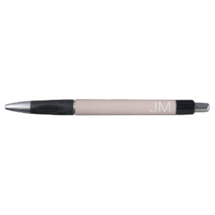 Trendy Blush Roze Oversized Monogram Eerste Letter Pen