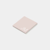 Trendy Blush Roze Oversized Monogrammen Post-it® Notes (Schuin)