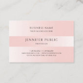 Trendy Blush Roze Professioneel Modern Elegant Visitekaartje (Achterkant)
