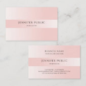 Trendy Blush Roze Professioneel Modern Elegant Visitekaartje (Voorkant / Achterkant)