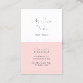 Trendy Blush Roze, stijlvol monogram, stijlvol en  Visitekaartje (Achterkant)