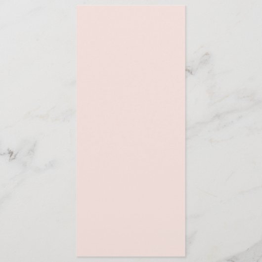 Trendy Blush Roze Waterverf Bruiloft Diner Menu (Achterkant)