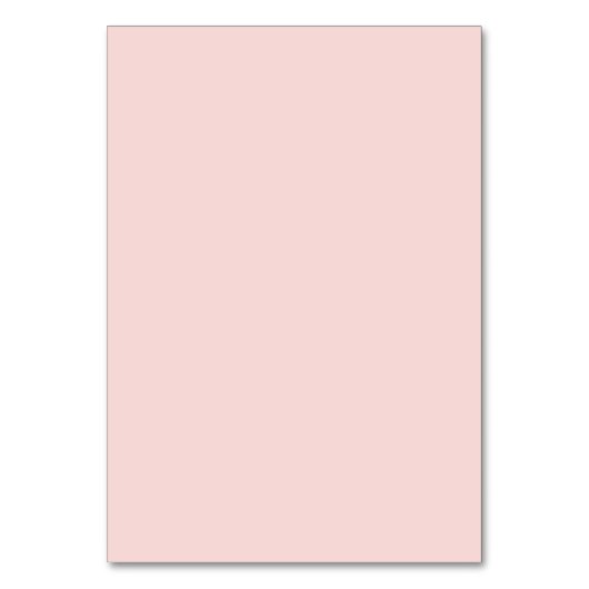 Trendy Blush Roze Waterverf Tafelteken Kaart (Achterkant)