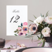 Trendy Blush Roze Waterverf Tentteken Tafel Kaart