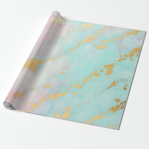 Trendy Blush Roze Zachte Mint Goud Luxe Collectie Cadeaupapier