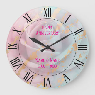Trendy Blush Roze Zachte Mint Goud Luxe Collectie Grote Klok
